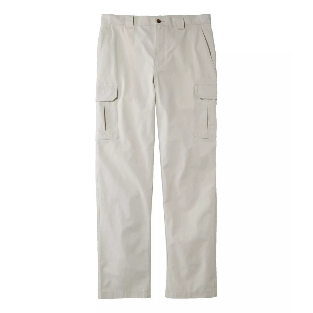 L.L. Bean Tropic Weight Cargo Pants Light Khaki Canvas Workwear Men's 34x29 New
